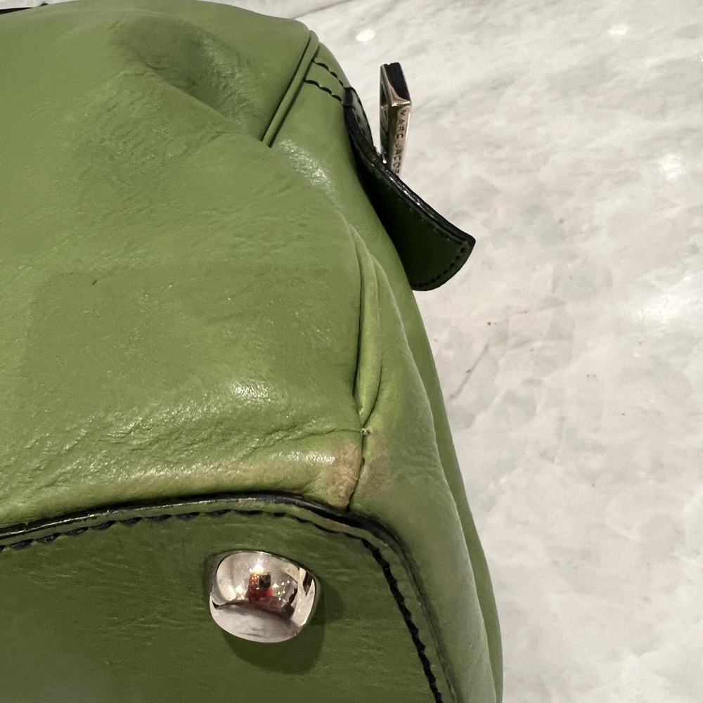 Marc Jacob Green Handbag with Buckle Accents - Picture 6 of 9